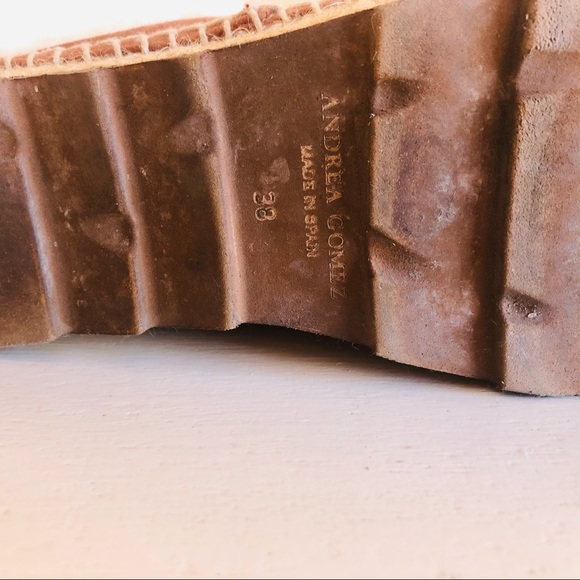 ANDREA GOMEZ Brown Suede Shearling Mocassins Sz 38 - Picture 6 of 10